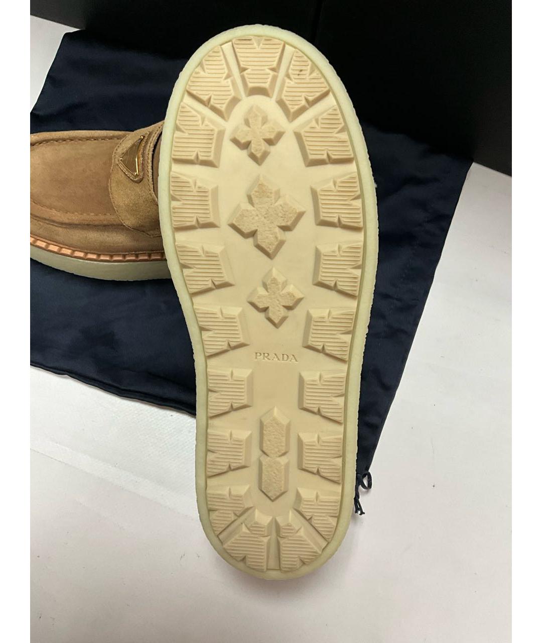 PRADA Коричневые замшевые лоферы, фото 5