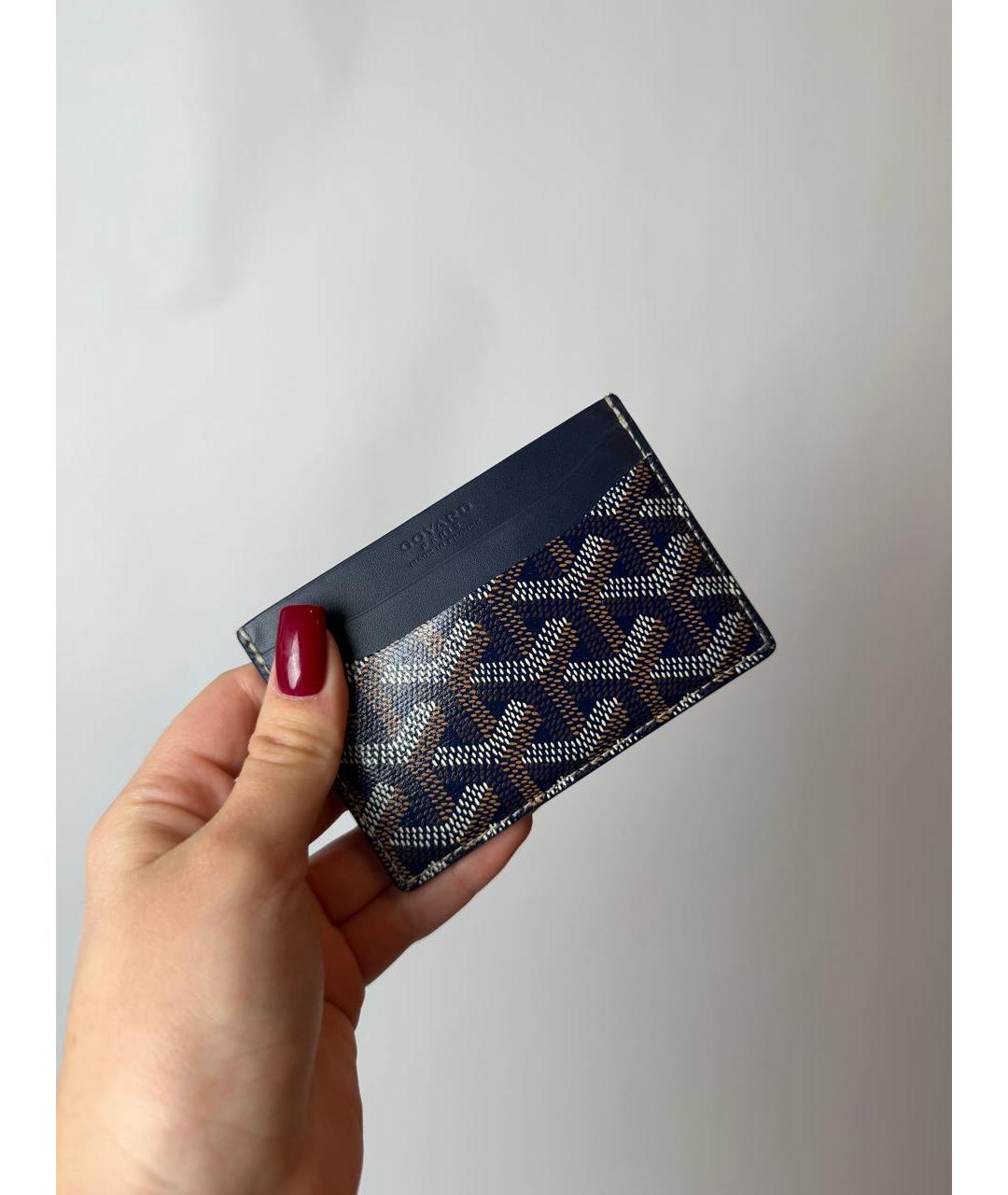 GOYARD Темно-синий кожаный кардхолдер, фото 7