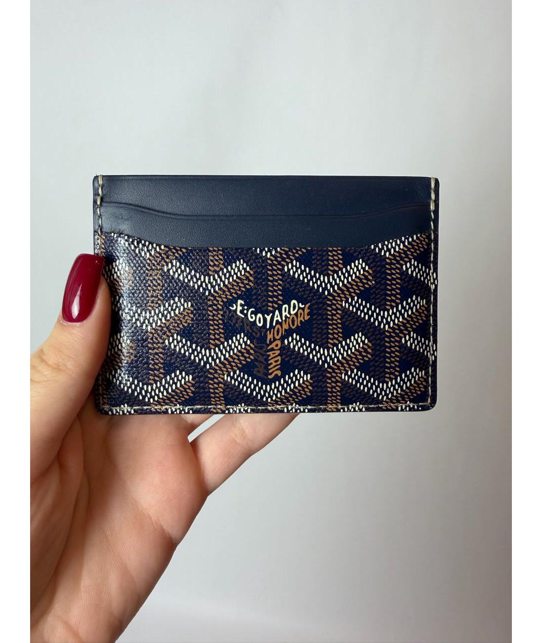 GOYARD Темно-синий кожаный кардхолдер, фото 2