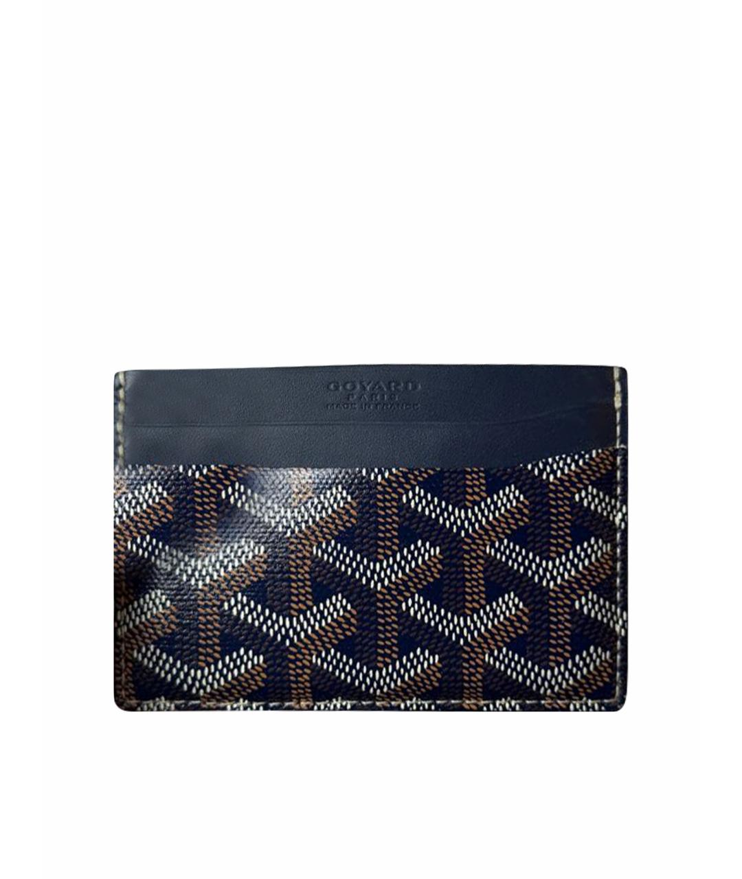 GOYARD Темно-синий кожаный кардхолдер, фото 1