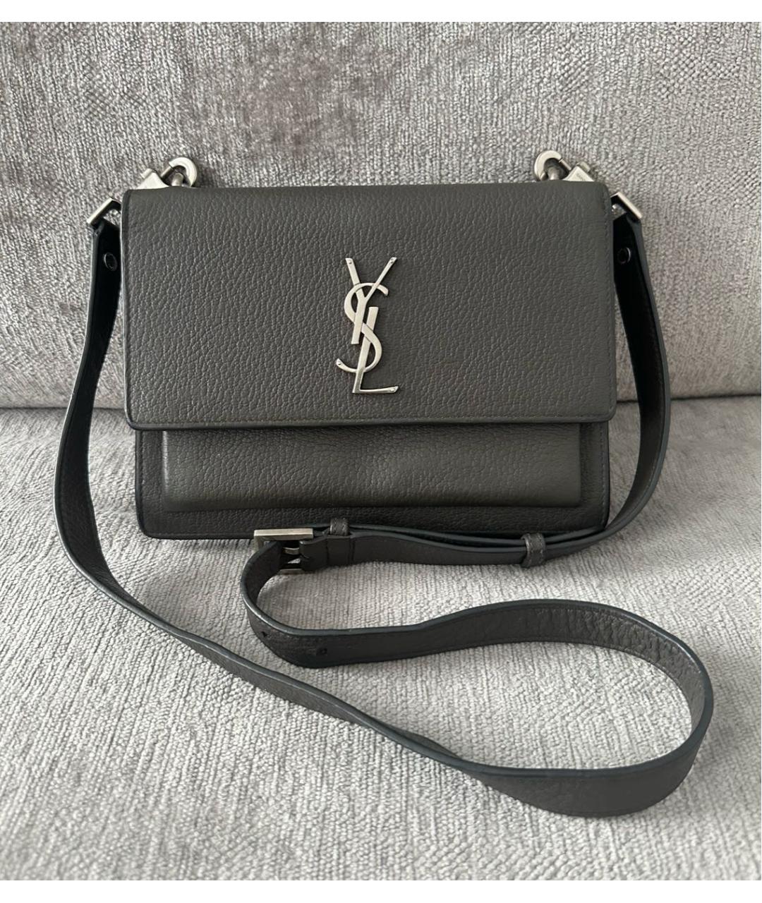 SAINT LAURENT Кожаная сумка через плечо, фото 2