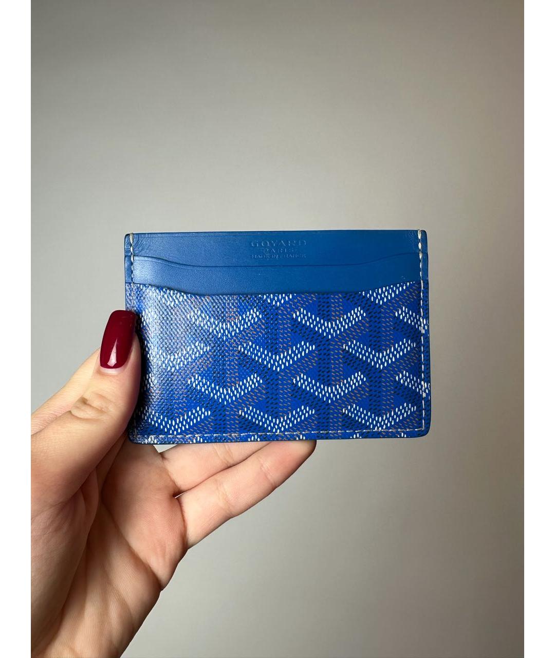 GOYARD Синий кожаный кардхолдер, фото 5
