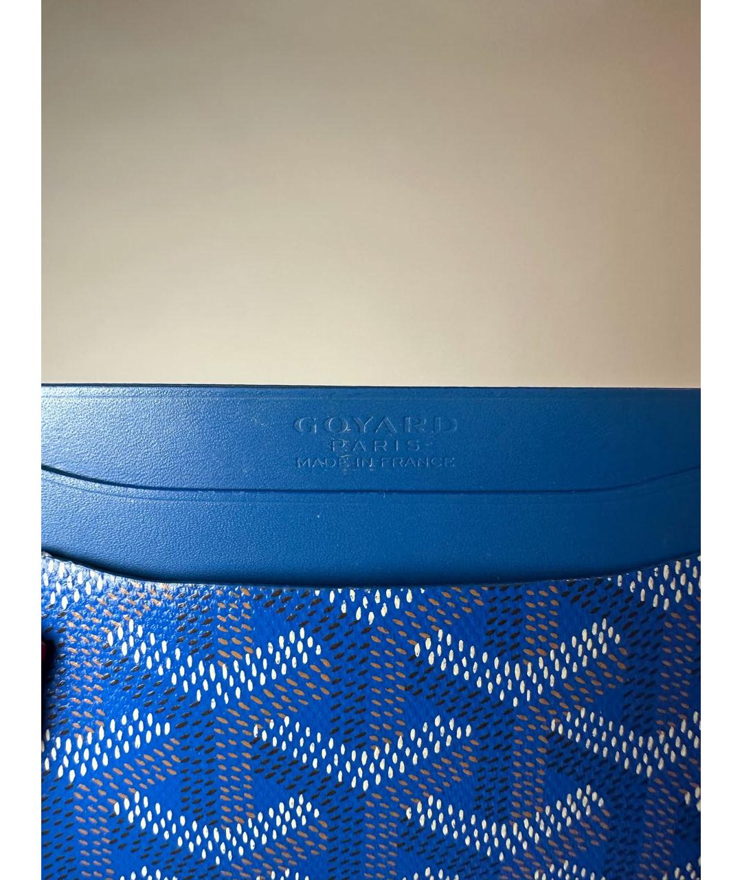 GOYARD Синий кожаный кардхолдер, фото 7
