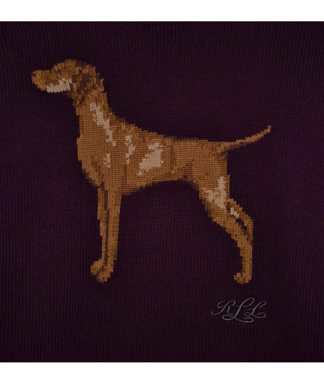 RALPH LAUREN Бордовый хлопковый джемпер / свитер, фото 4