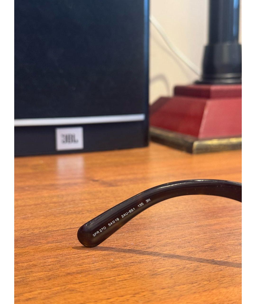 PRADA Коричневые пластиковые солнцезащитные очки, фото 4