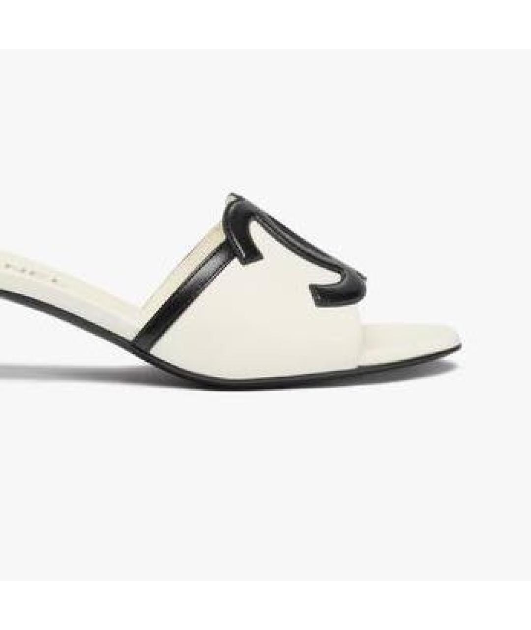 CHANEL Белые кожаные сандалии, фото 2