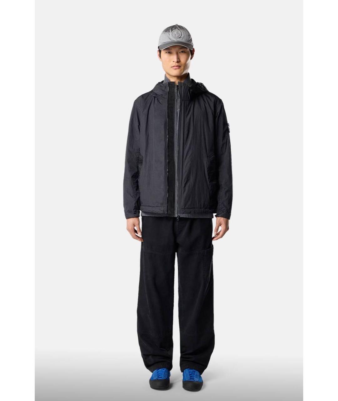 STONE ISLAND Черная полиамидовая куртка, фото 5