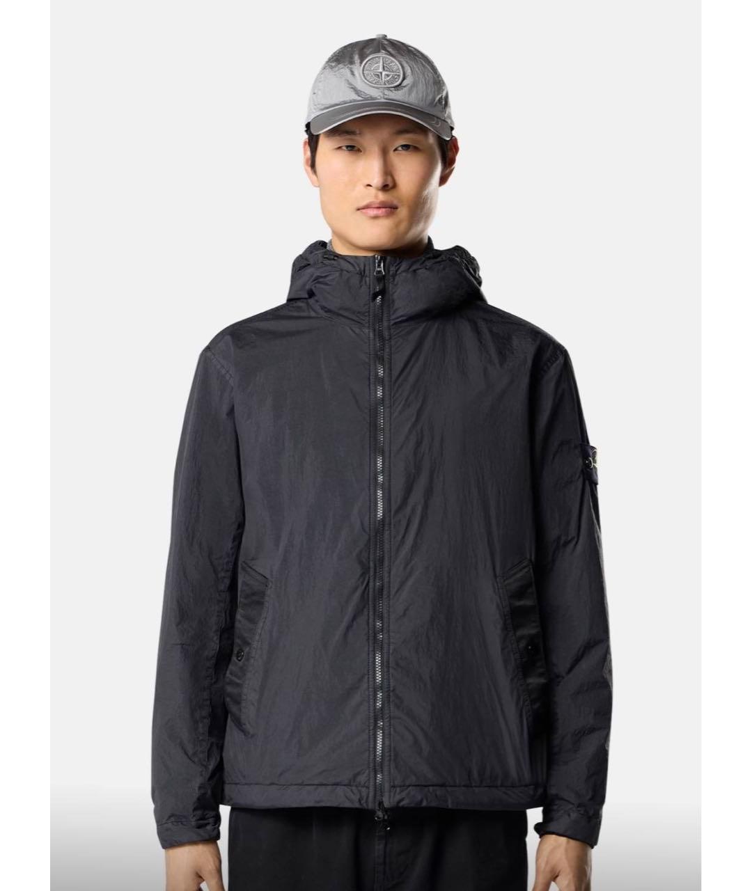 STONE ISLAND Черная полиамидовая куртка, фото 4