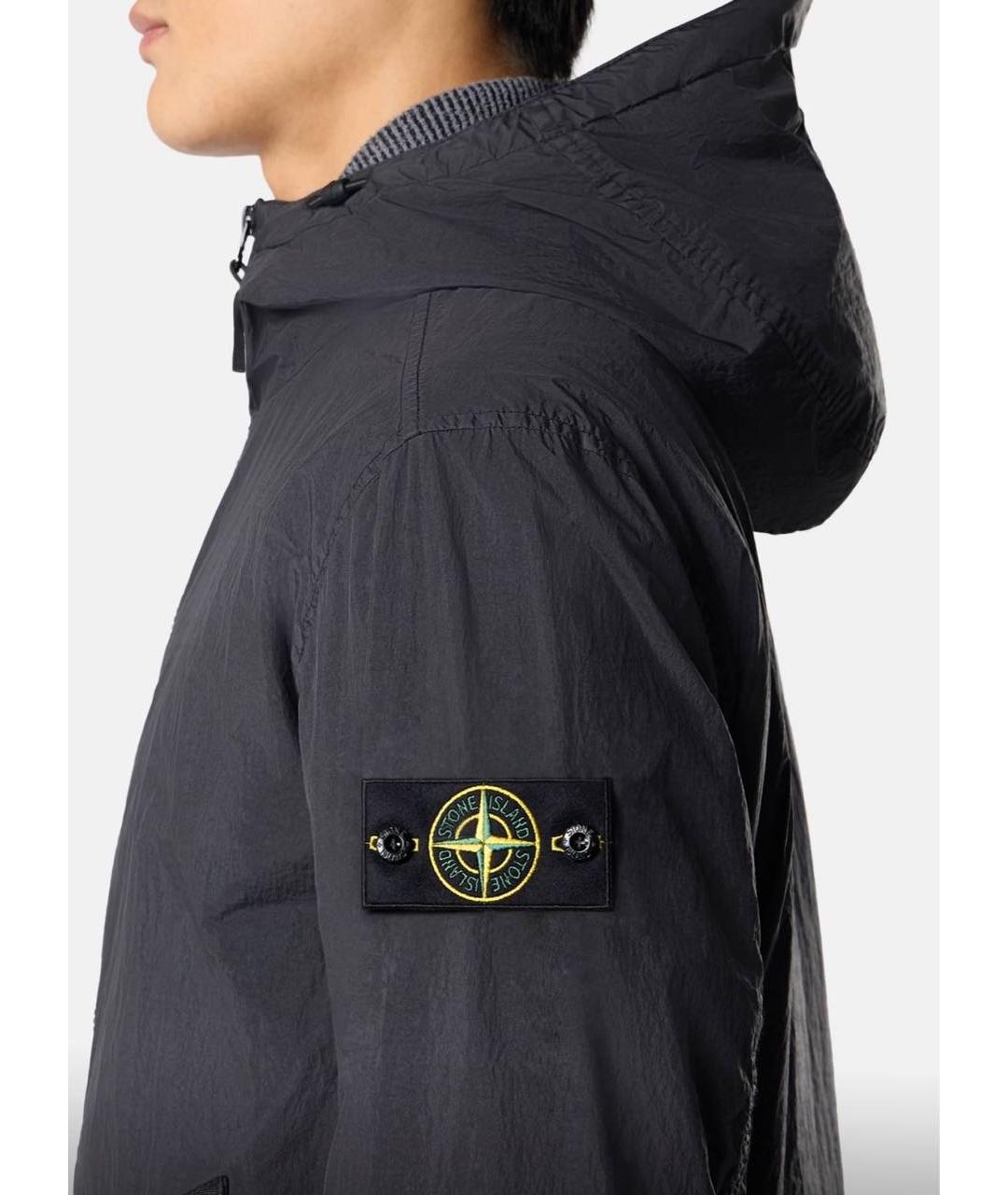 STONE ISLAND Черная полиамидовая куртка, фото 2
