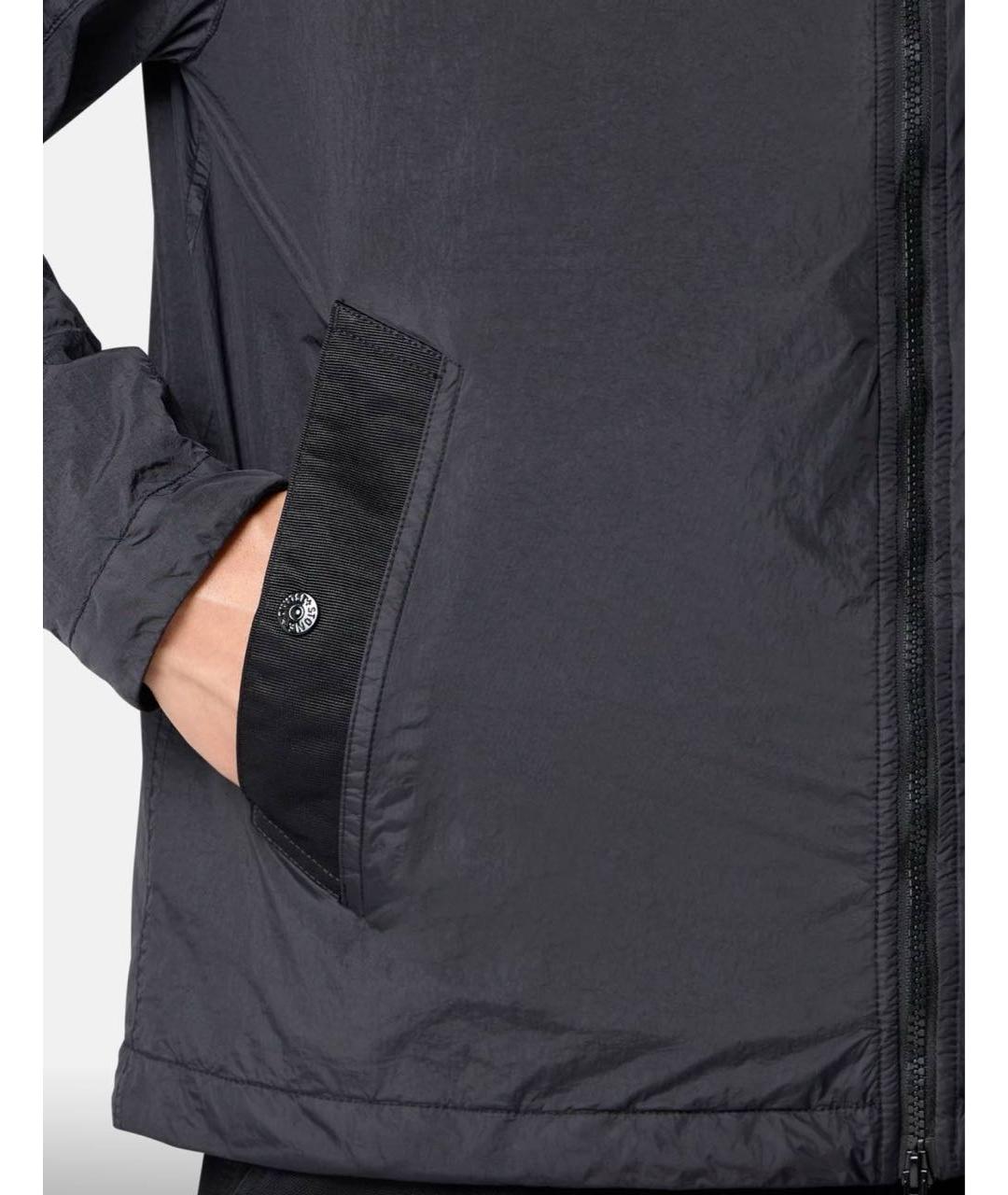 STONE ISLAND Черная полиамидовая куртка, фото 3
