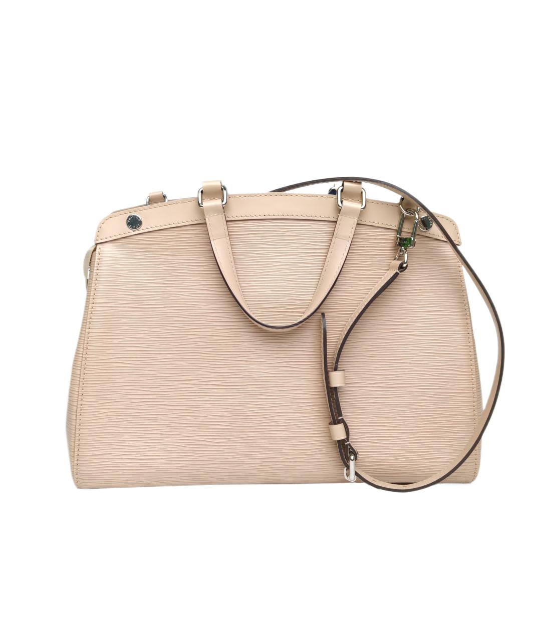 LOUIS VUITTON Бежевая кожаная сумка тоут, фото 10