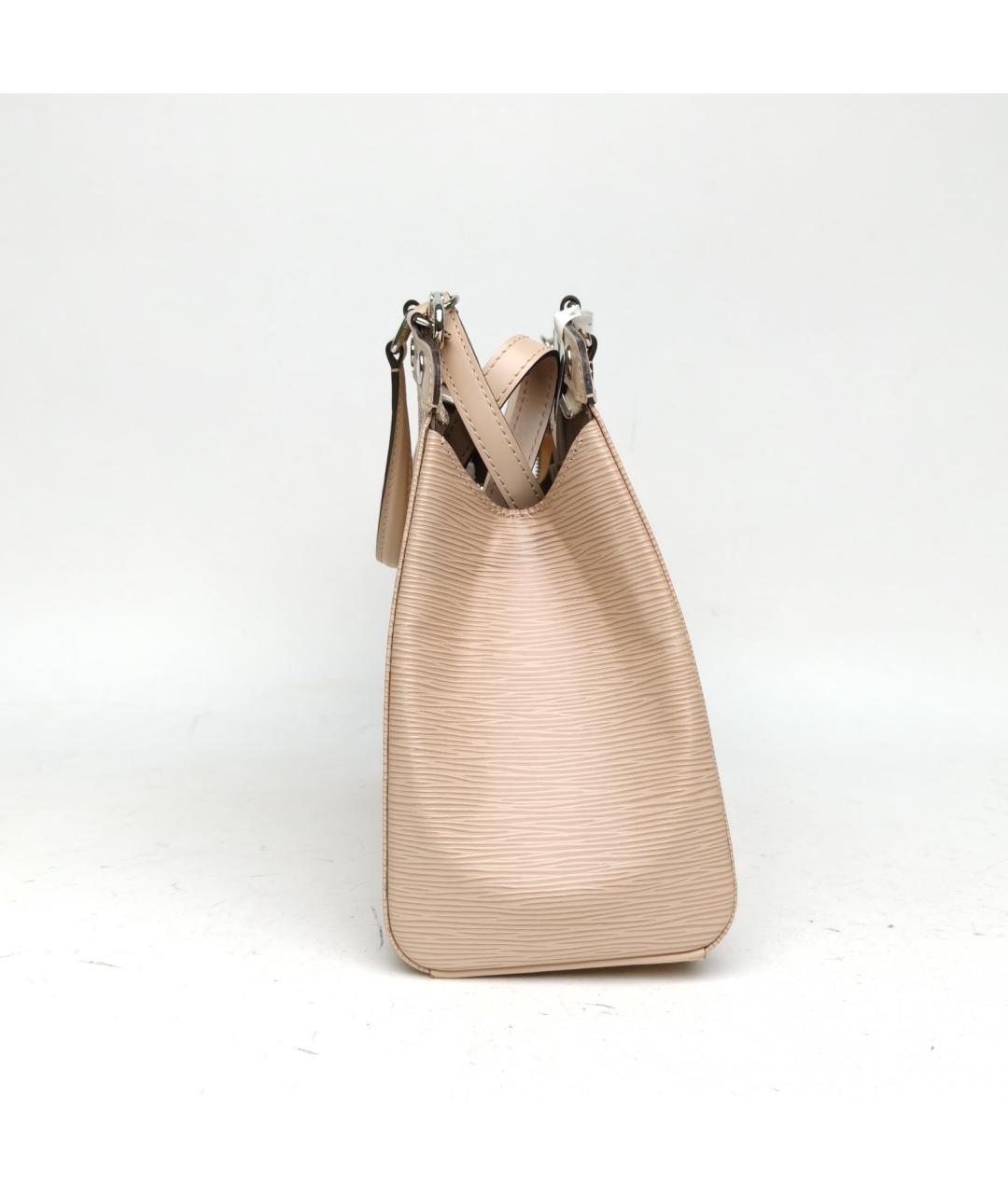 LOUIS VUITTON Бежевая кожаная сумка тоут, фото 3