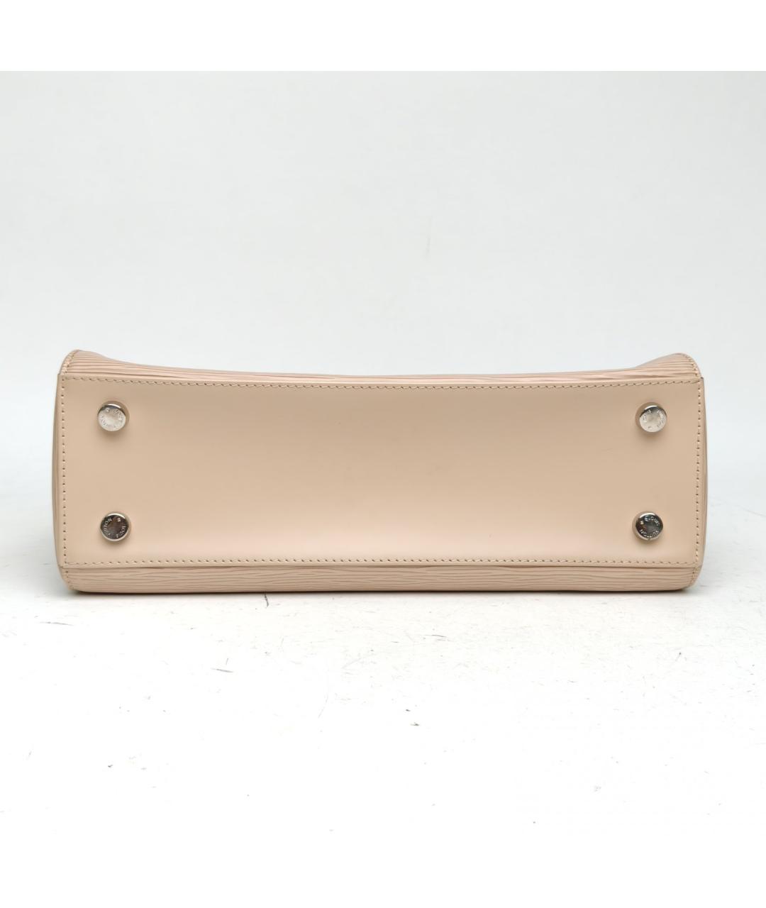 LOUIS VUITTON Бежевая кожаная сумка тоут, фото 6