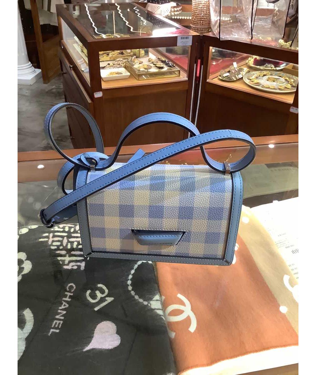 LOEWE Синяя кожаная сумка через плечо, фото 9