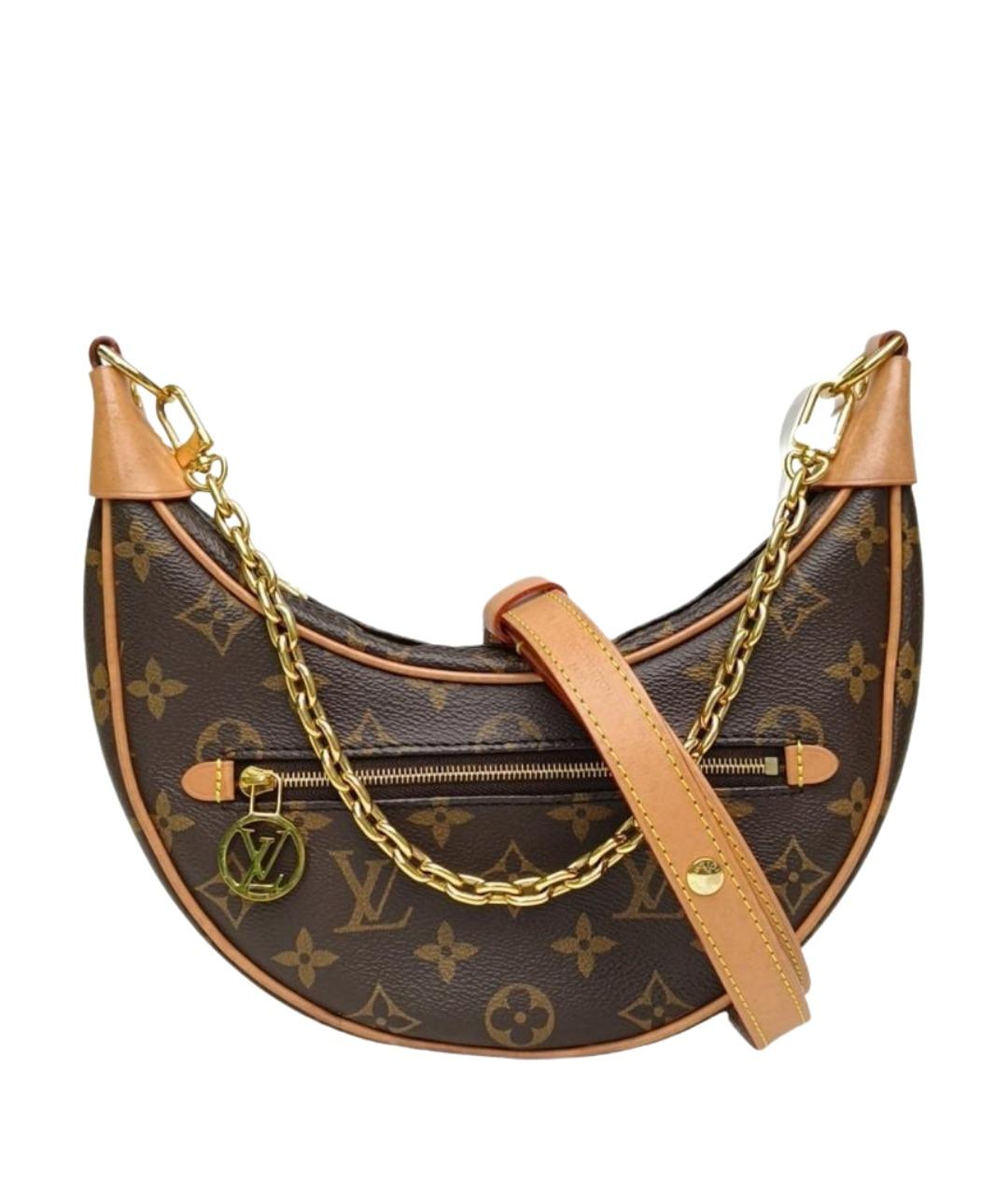 LOUIS VUITTON Коричневая кожаная сумка через плечо, фото 1