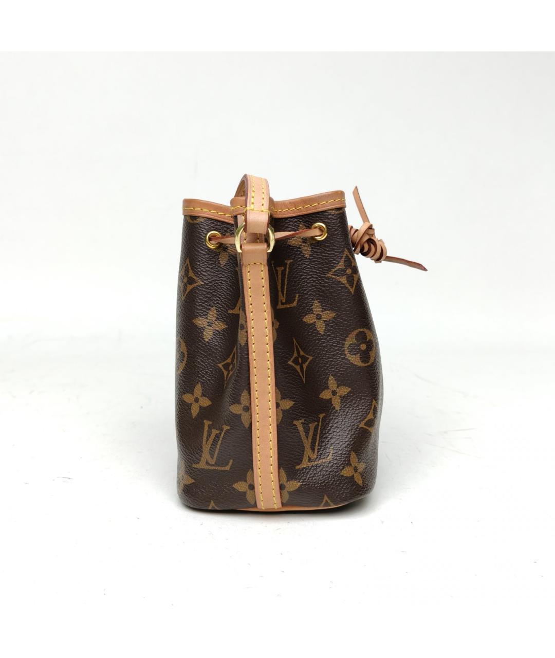 LOUIS VUITTON Коричневая кожаная сумка через плечо, фото 5