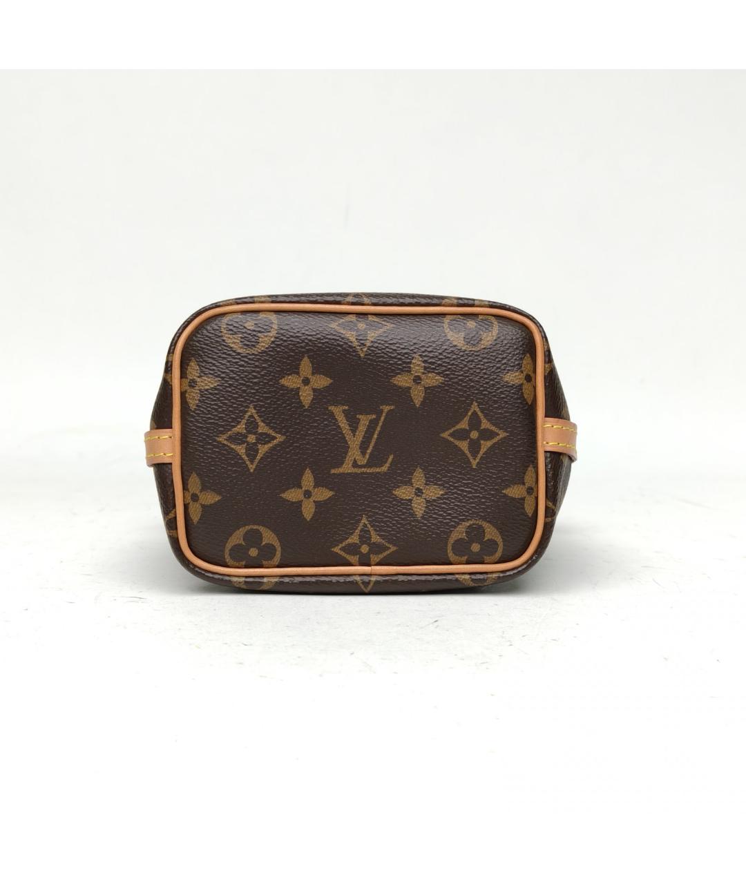 LOUIS VUITTON Коричневая кожаная сумка через плечо, фото 6