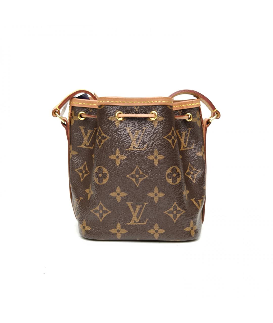 LOUIS VUITTON Коричневая кожаная сумка через плечо, фото 4