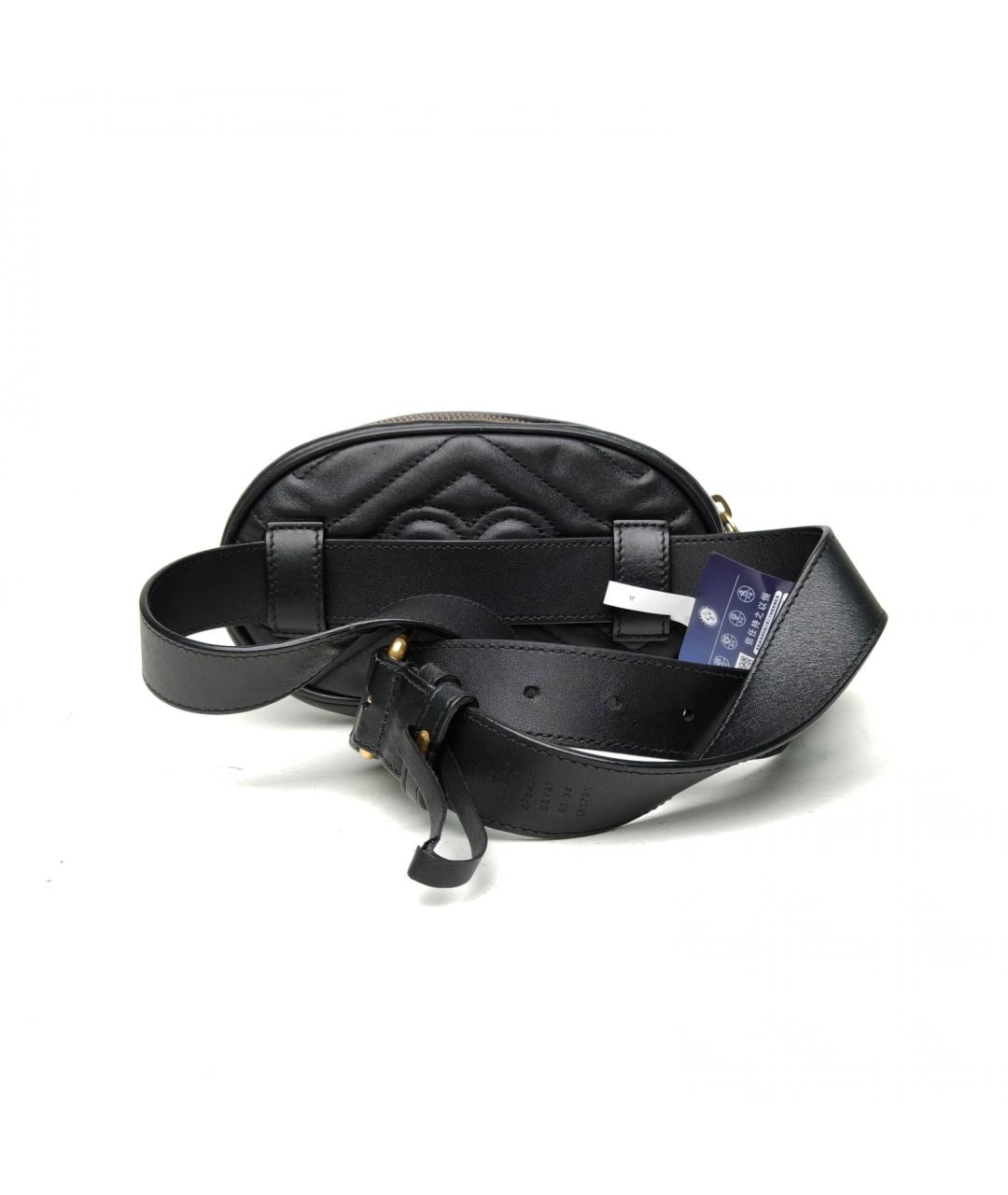 GUCCI Черная кожаная поясная сумка, фото 4