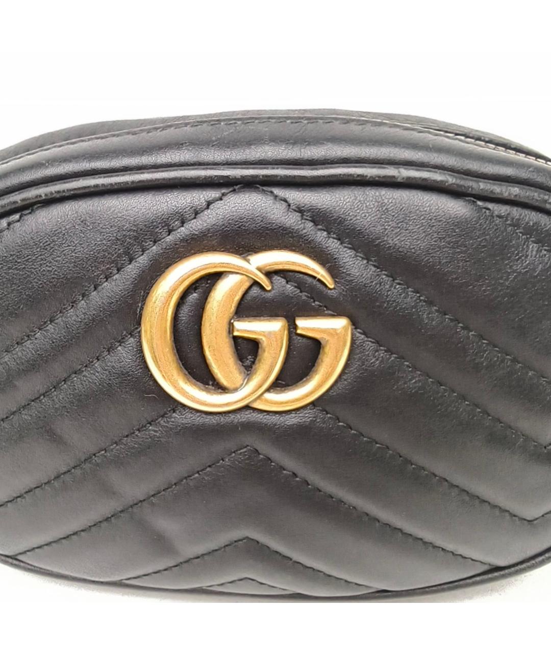 GUCCI Черная кожаная поясная сумка, фото 7