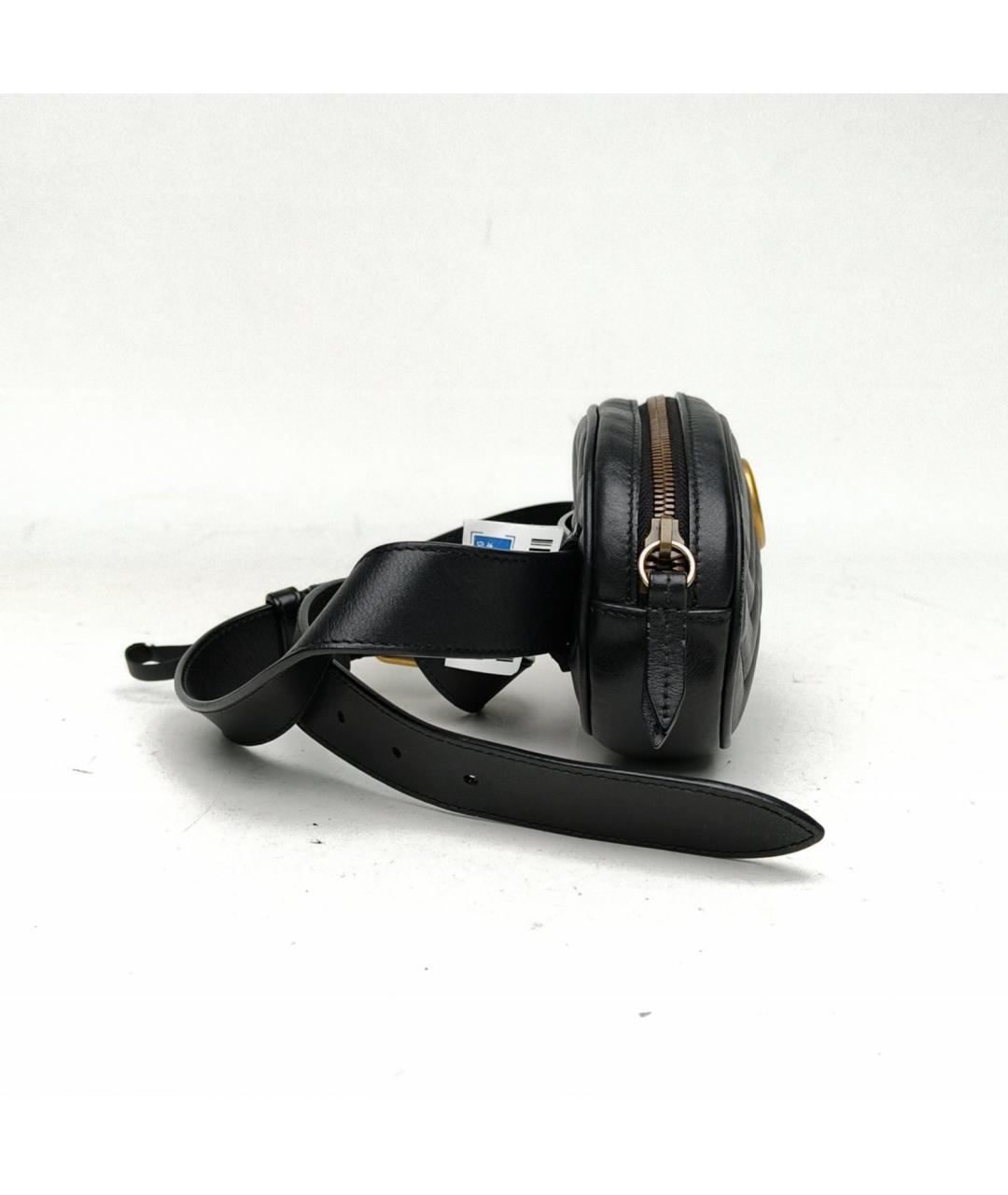 GUCCI Черная кожаная поясная сумка, фото 5