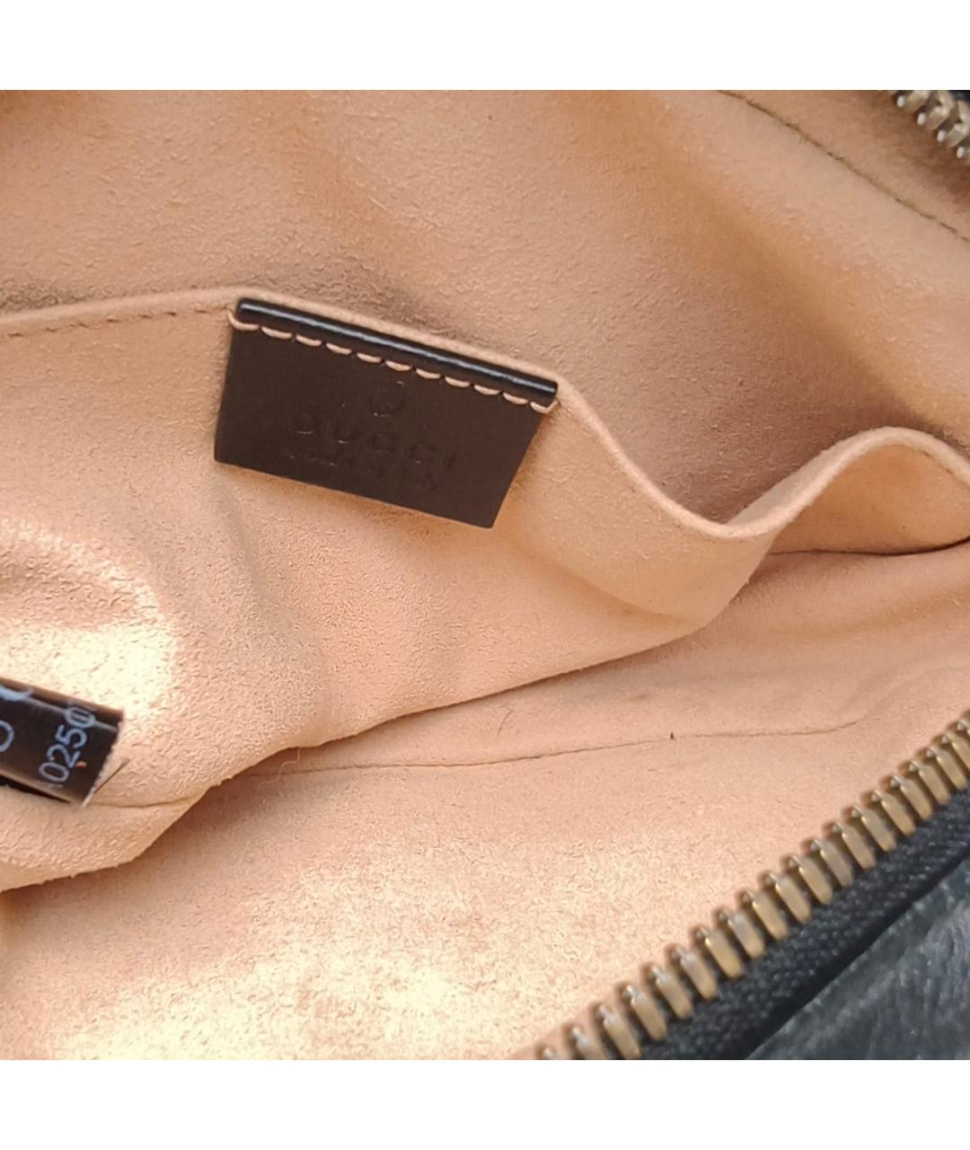 GUCCI Черная кожаная поясная сумка, фото 8