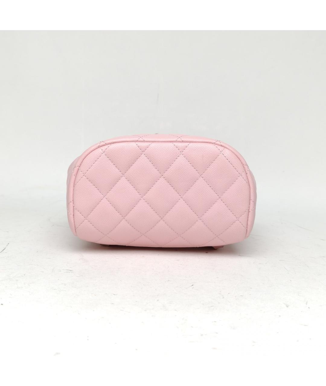 CHANEL Розовый кожаный рюкзак, фото 6
