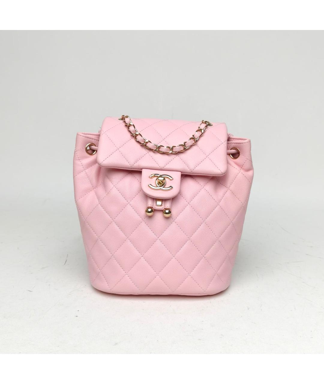 CHANEL Розовый кожаный рюкзак, фото 2