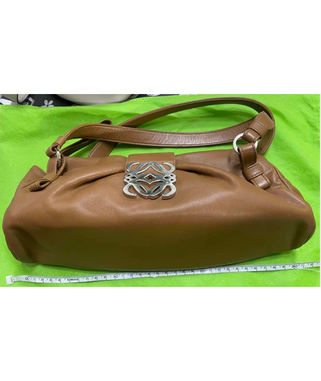 LOEWE Коричневая кожаная сумка через плечо, фото 6