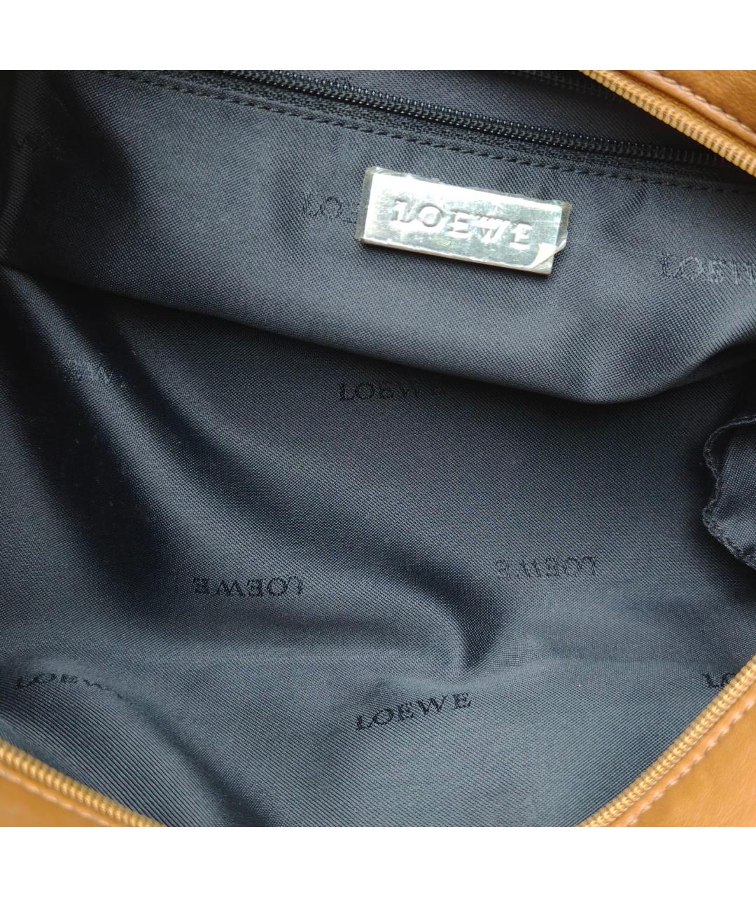 LOEWE Коричневая кожаная сумка через плечо, фото 5