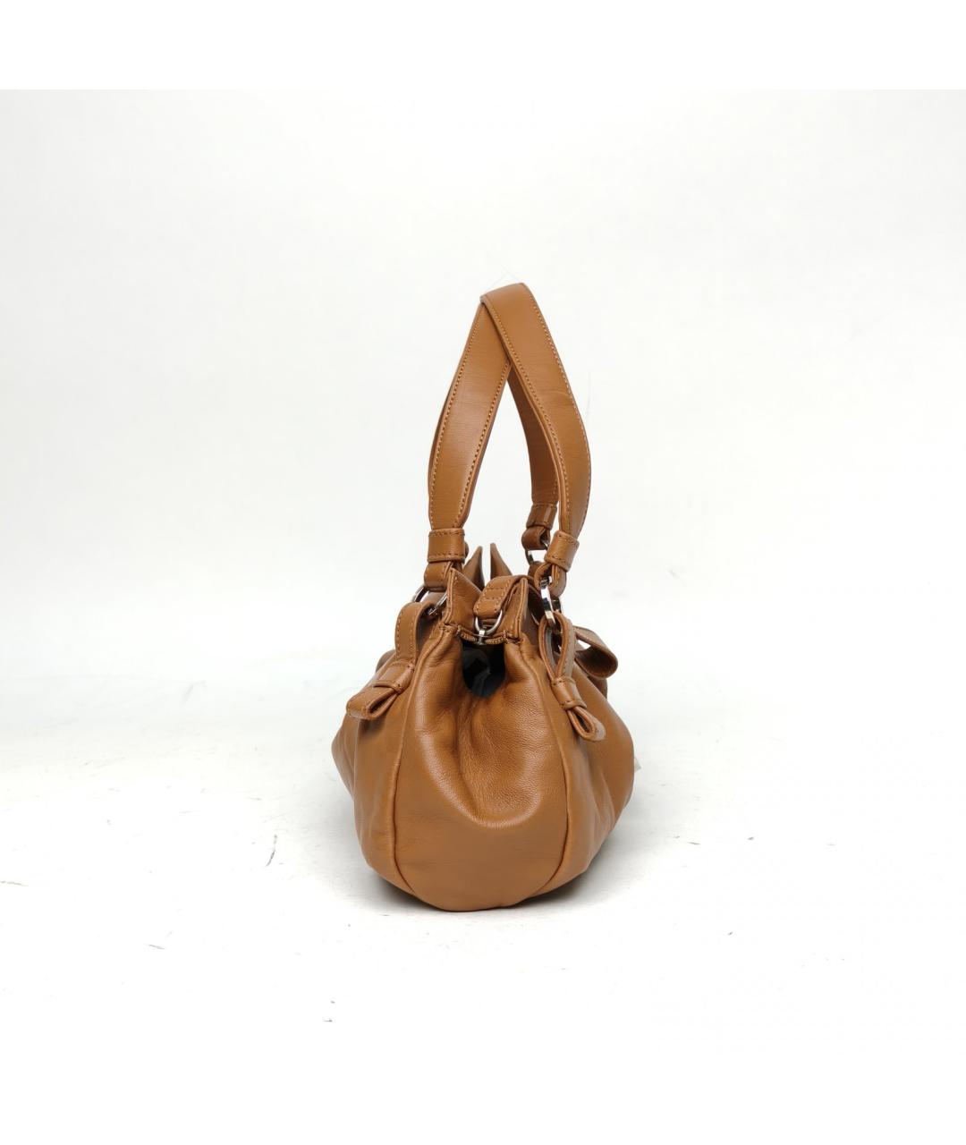 LOEWE Коричневая кожаная сумка через плечо, фото 2