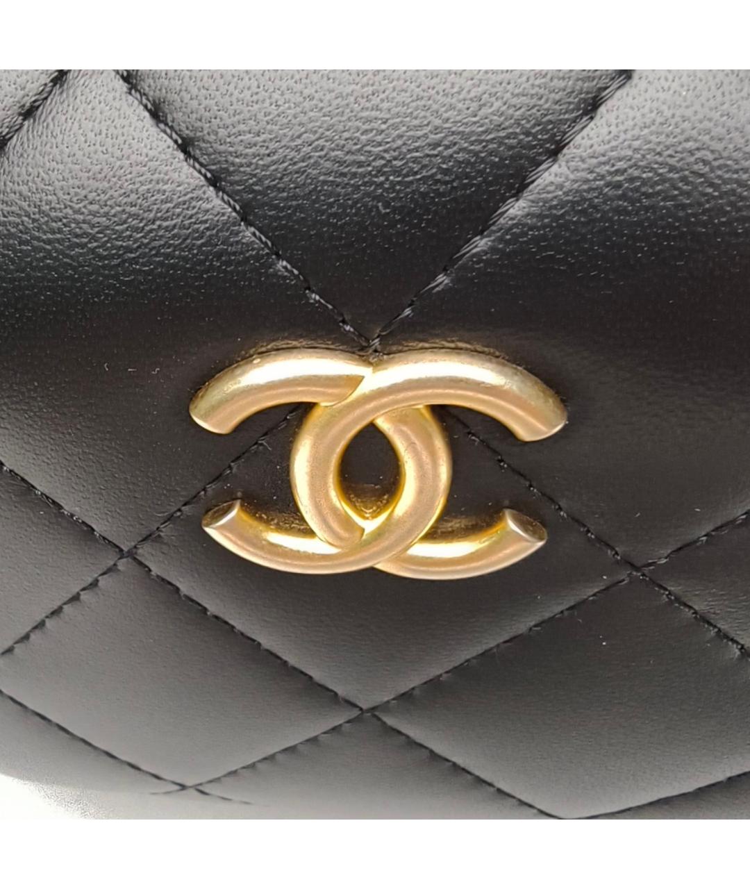 CHANEL Черная кожаная сумка через плечо, фото 7