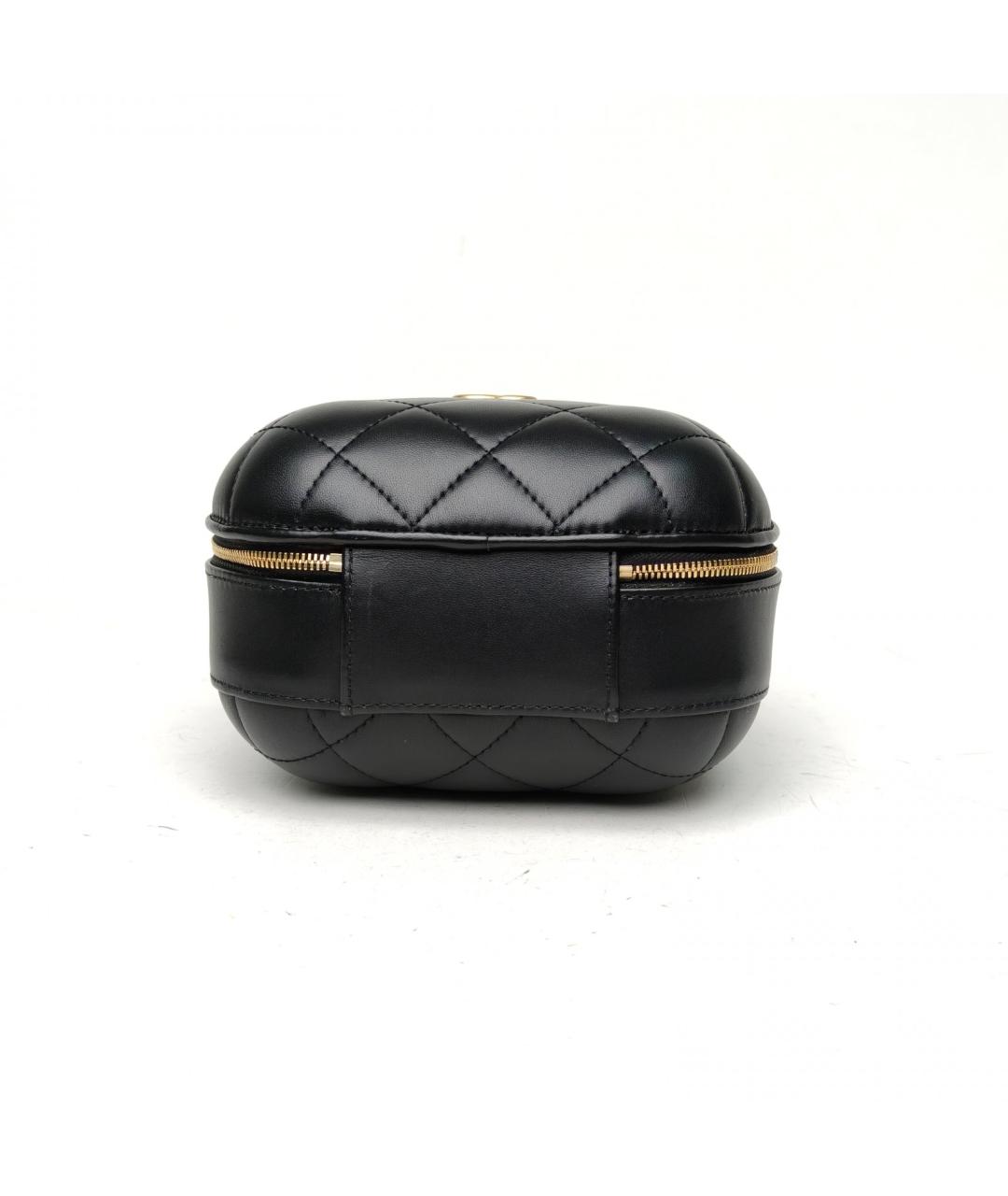 CHANEL Черная кожаная сумка через плечо, фото 6