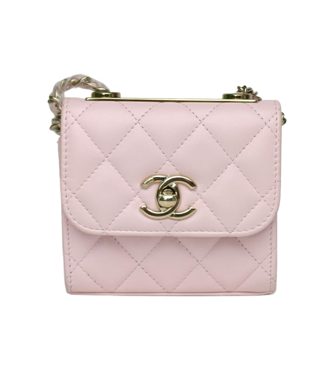 CHANEL Розовая кожаная сумка через плечо, фото 10