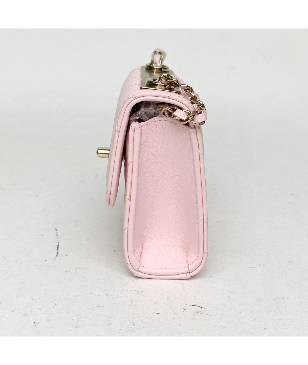 CHANEL Розовая кожаная сумка через плечо, фото 3