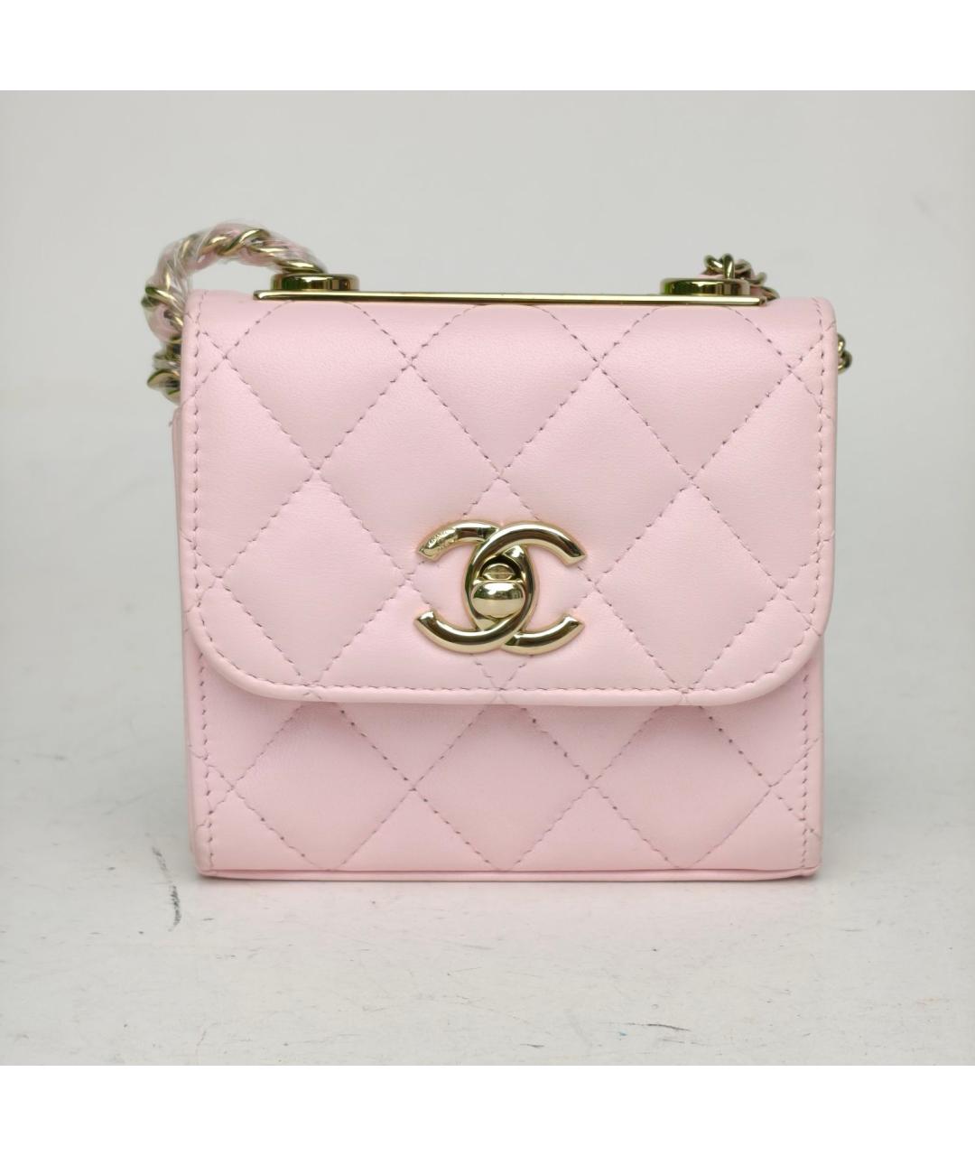 CHANEL Розовая кожаная сумка через плечо, фото 2