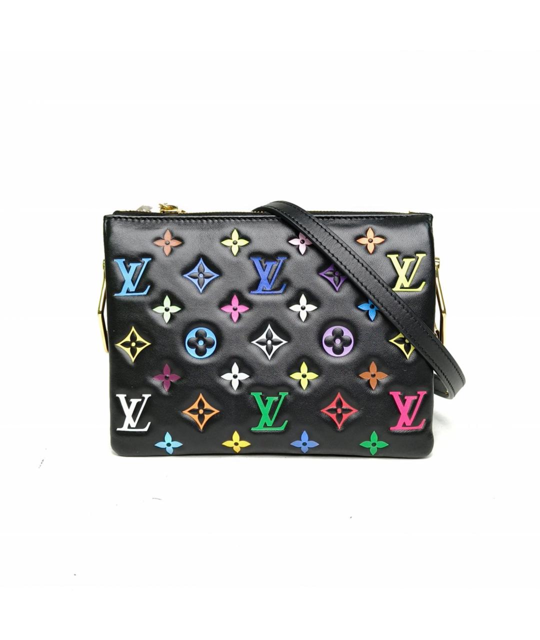 LOUIS VUITTON Черная кожаная сумка через плечо, фото 2