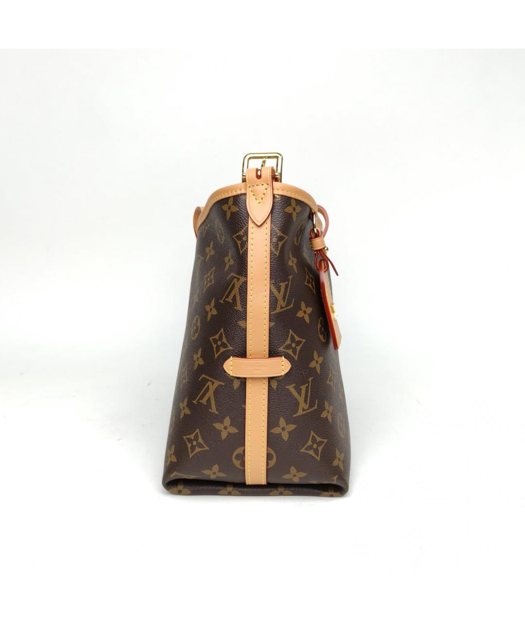 LOUIS VUITTON Коричневая кожаная сумка через плечо, фото 5