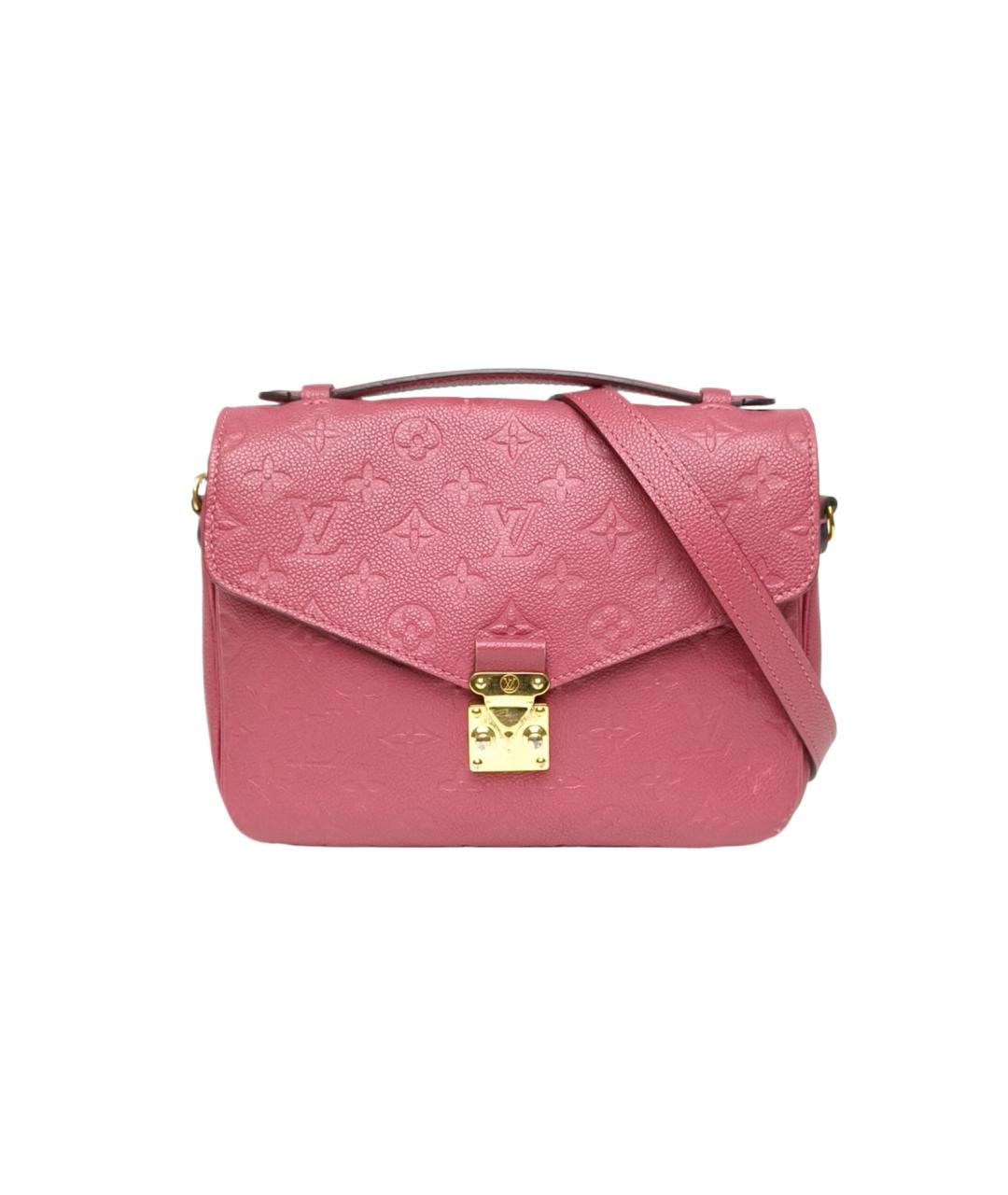 LOUIS VUITTON Розовая кожаная сумка через плечо, фото 10