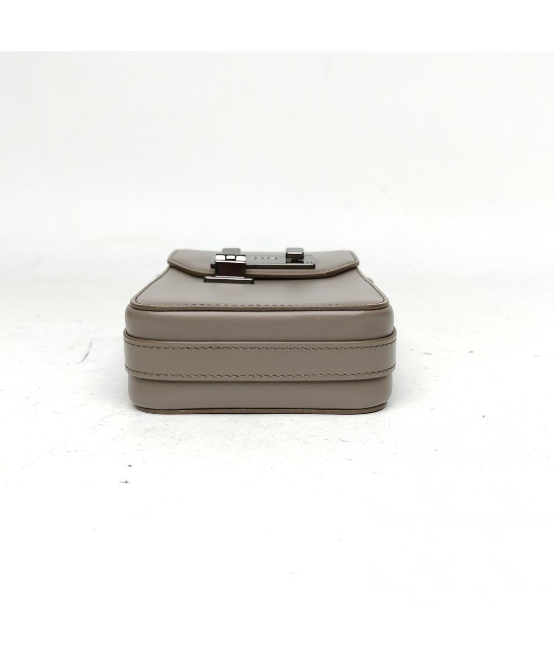 CHRISTIAN DIOR Серая кожаная сумка на плечо, фото 6