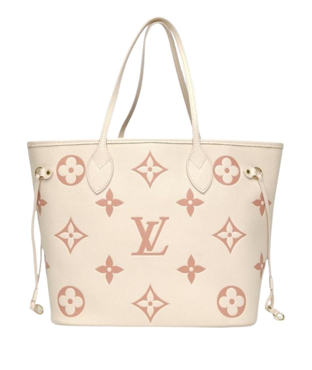 LOUIS VUITTON Бежевая кожаная сумка тоут, фото 1