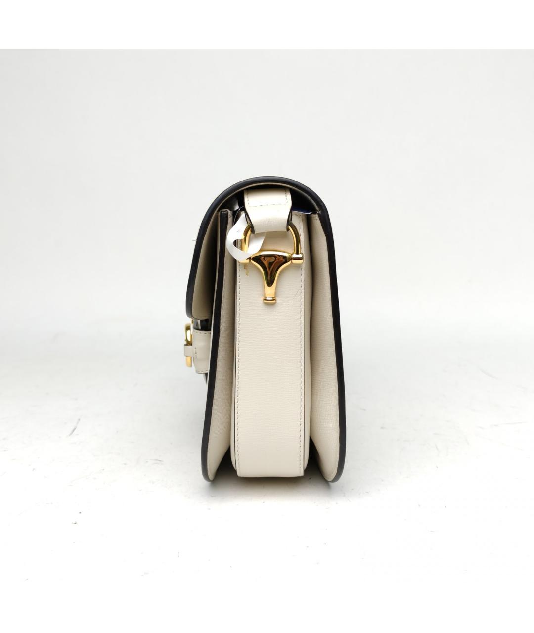 GUCCI Белая кожаная сумка через плечо, фото 3