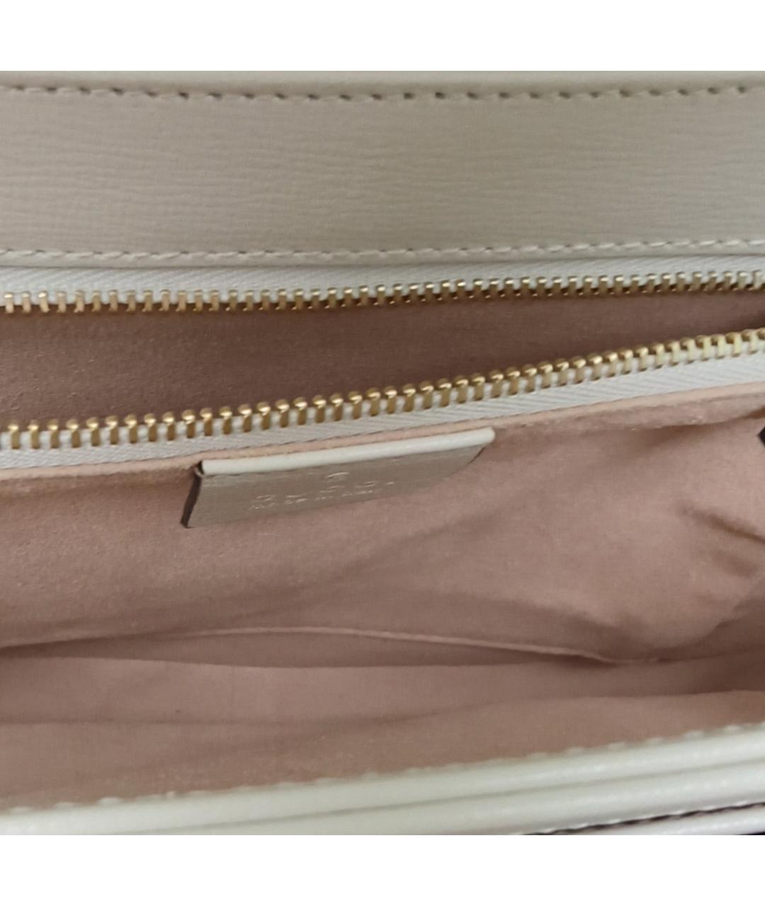 GUCCI Белая кожаная сумка через плечо, фото 8