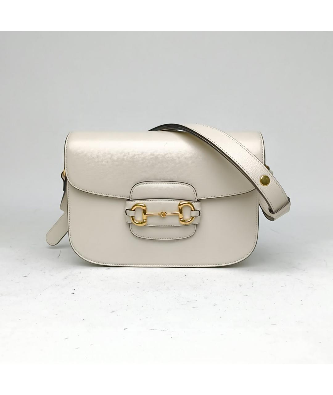 GUCCI Белая кожаная сумка через плечо, фото 2