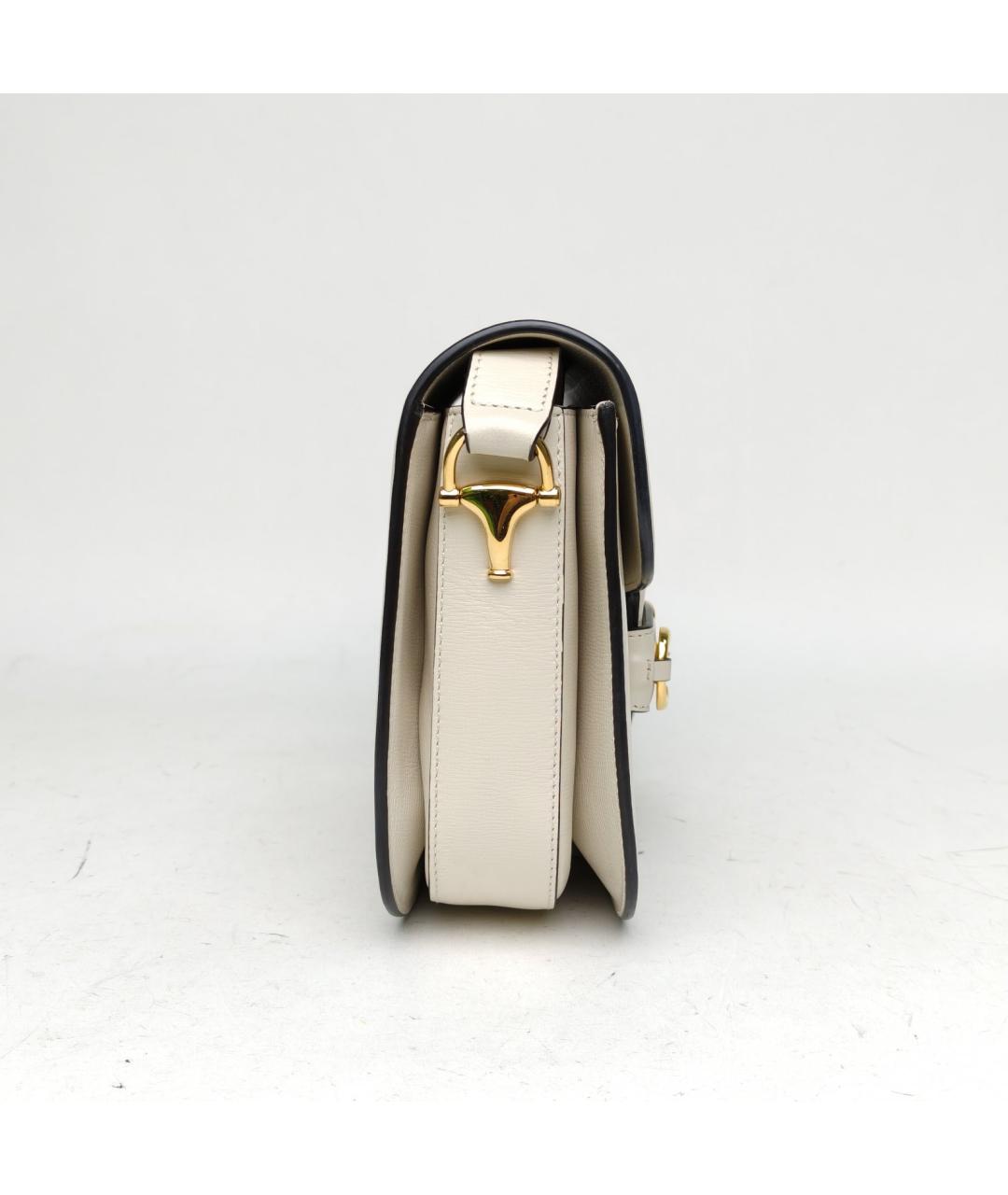 GUCCI Белая кожаная сумка через плечо, фото 5