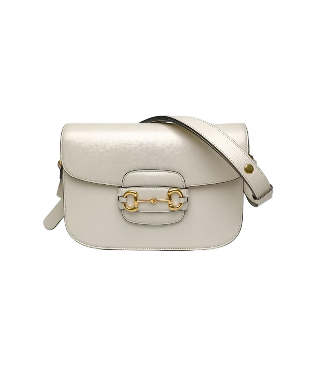 GUCCI Белая кожаная сумка через плечо, фото 10