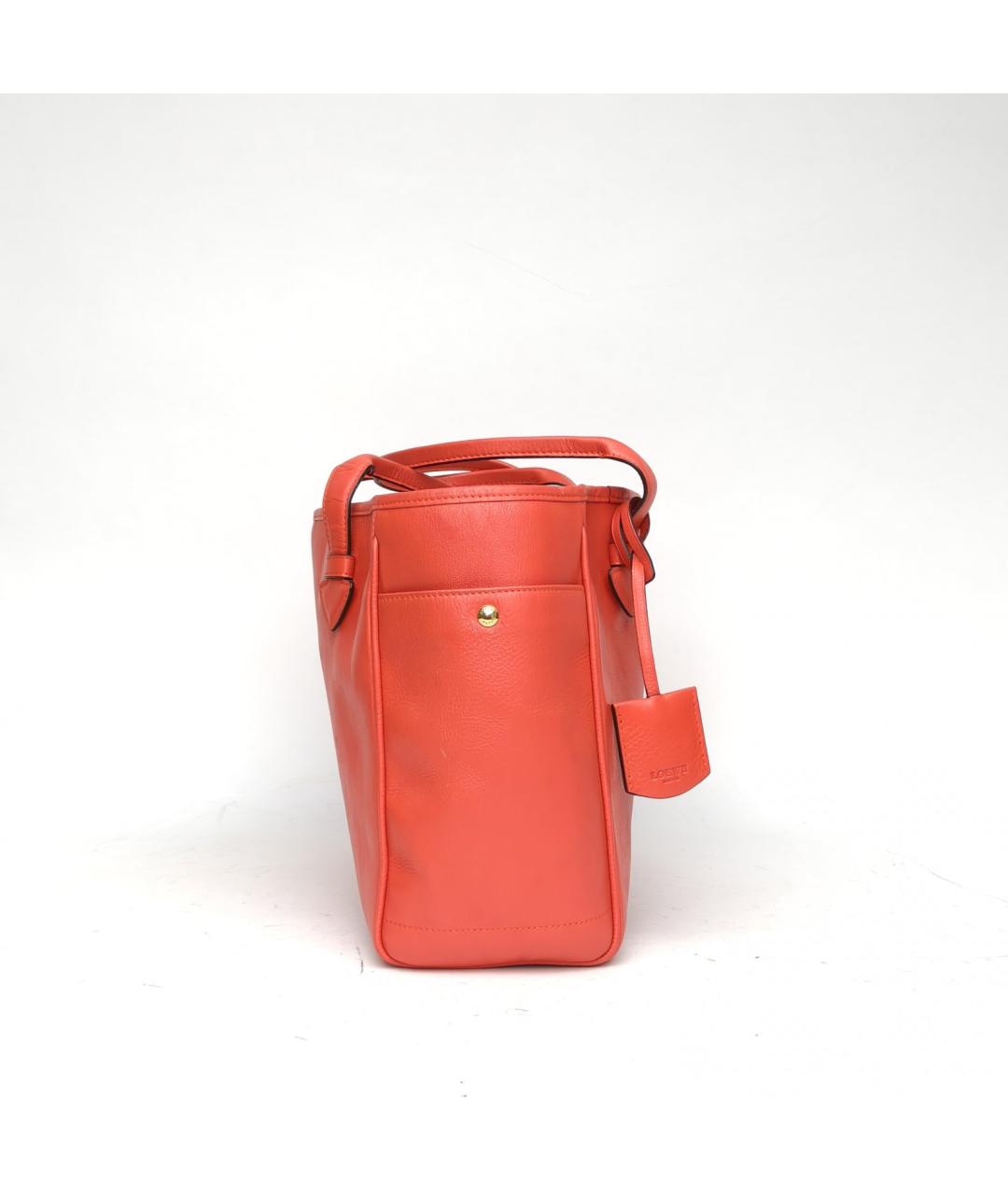 LOEWE Коралловая кожаная сумка через плечо, фото 5