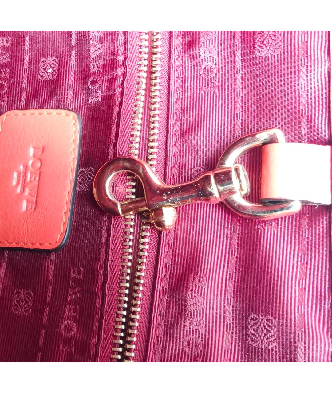 LOEWE Коралловая кожаная сумка через плечо, фото 8