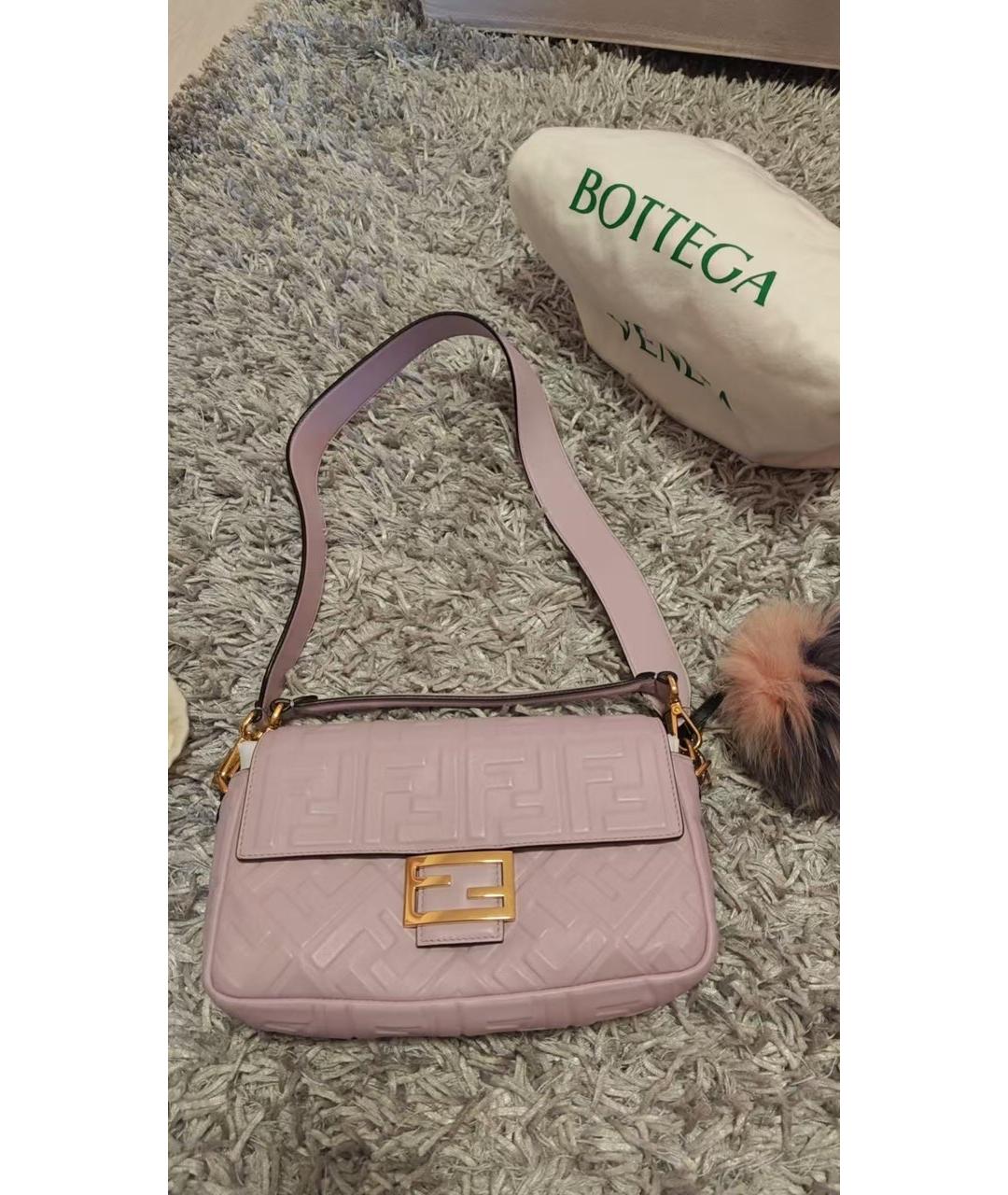 FENDI Фиолетовая кожаная сумка через плечо, фото 9