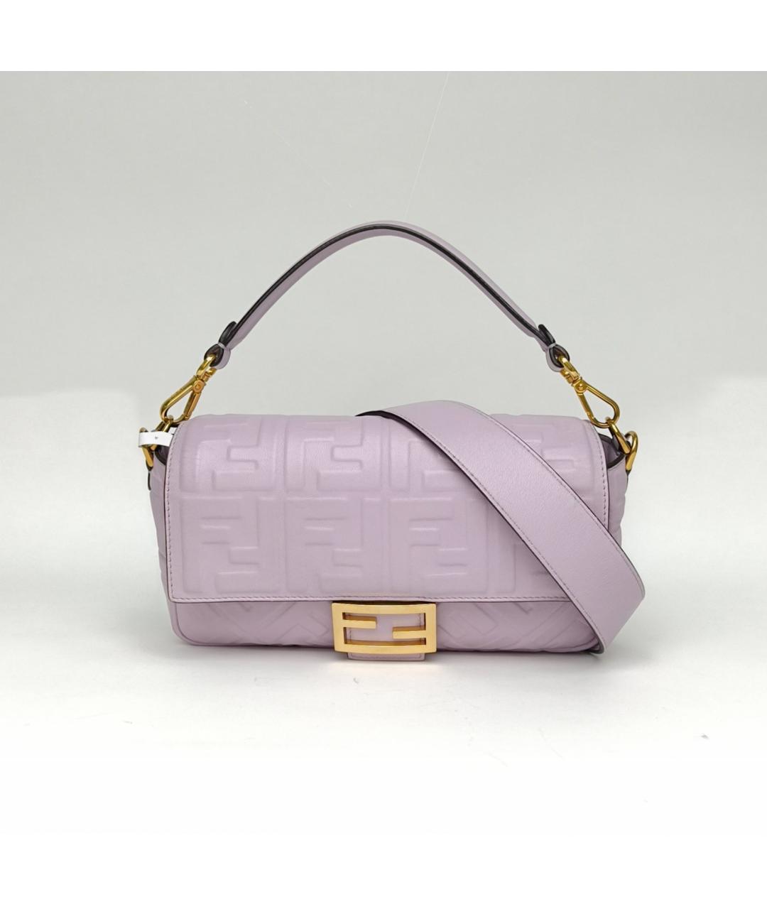 FENDI Фиолетовая кожаная сумка через плечо, фото 2